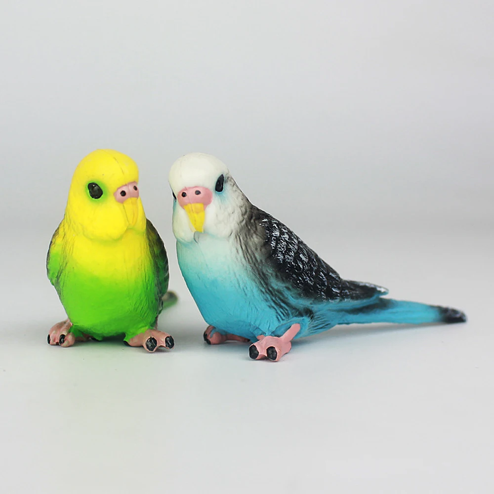 Creative Simulation Parrot Parakeet Miniature Landscape Ornament Animal Model Lawn Figurine Artificial Bird Photography Props