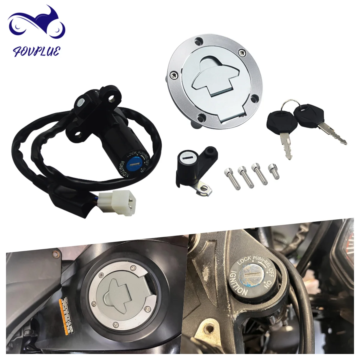 

R3 Выключатель зажигания, крышка бензобака, набор ключей для замка, комплект переключателя зажигания с 2 ключами для Yamaha YZF-R3 2015-2018, аксессуары для мотоциклов