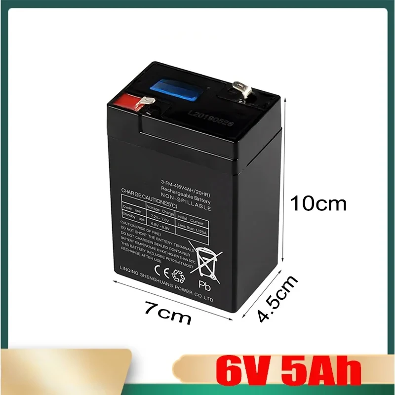 6V 12Ah Lead-acid Battery 12000mAh Rechargeable Backup Batteries For Emergency Light Children Electric Toy Car Electronic Scale