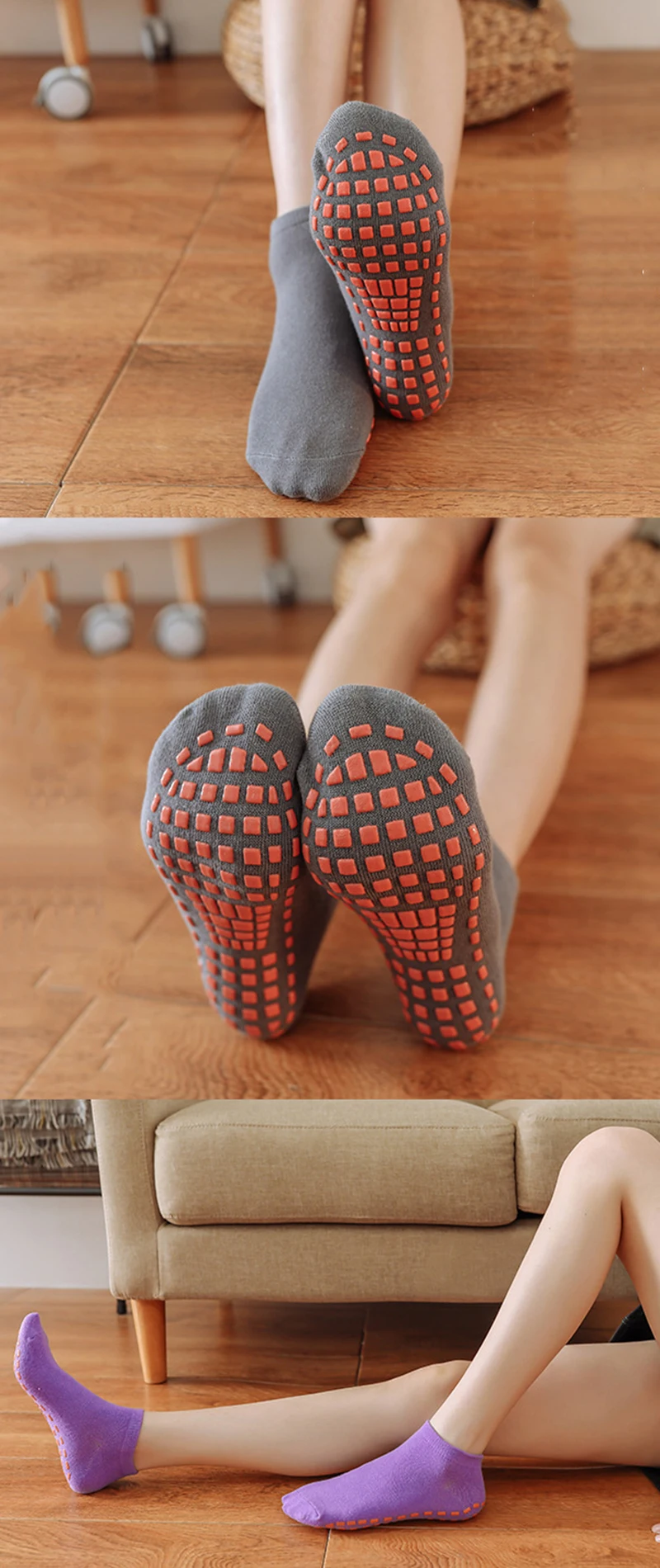 Anti-Rutsch-Socken für Kinder und Erwachsene, Eltern-Kind-Trampolinsocken, Baumwollsocken, elastische Sportsocken für Jungen und Mädchen, Kindersocken für draußen – Detail 4