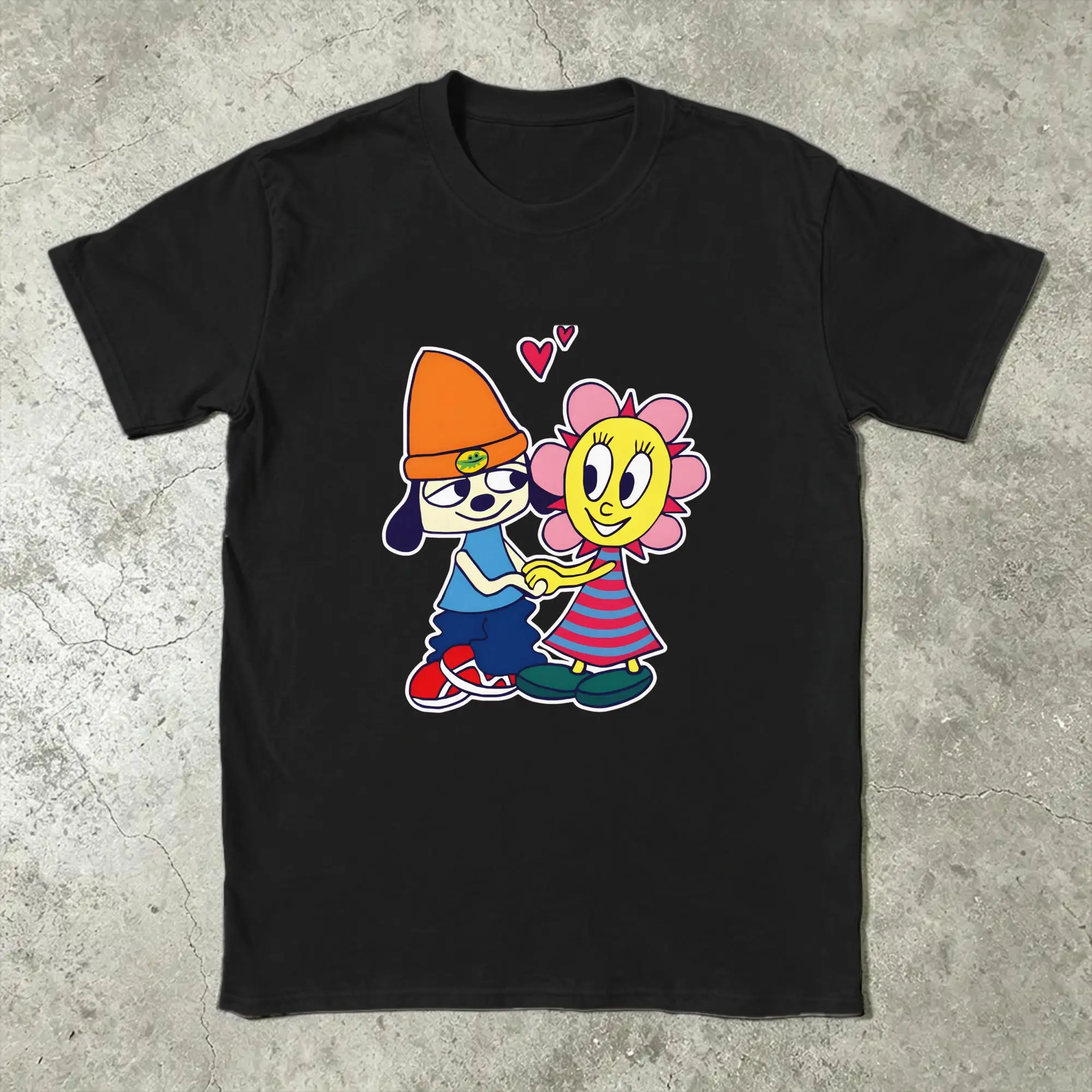 PA-PaRappa The Rapper Game Men T Shirt  Novelty Tee Shirt Short Sleeve Round Neck T-Shirts Cotton Gift Clothes