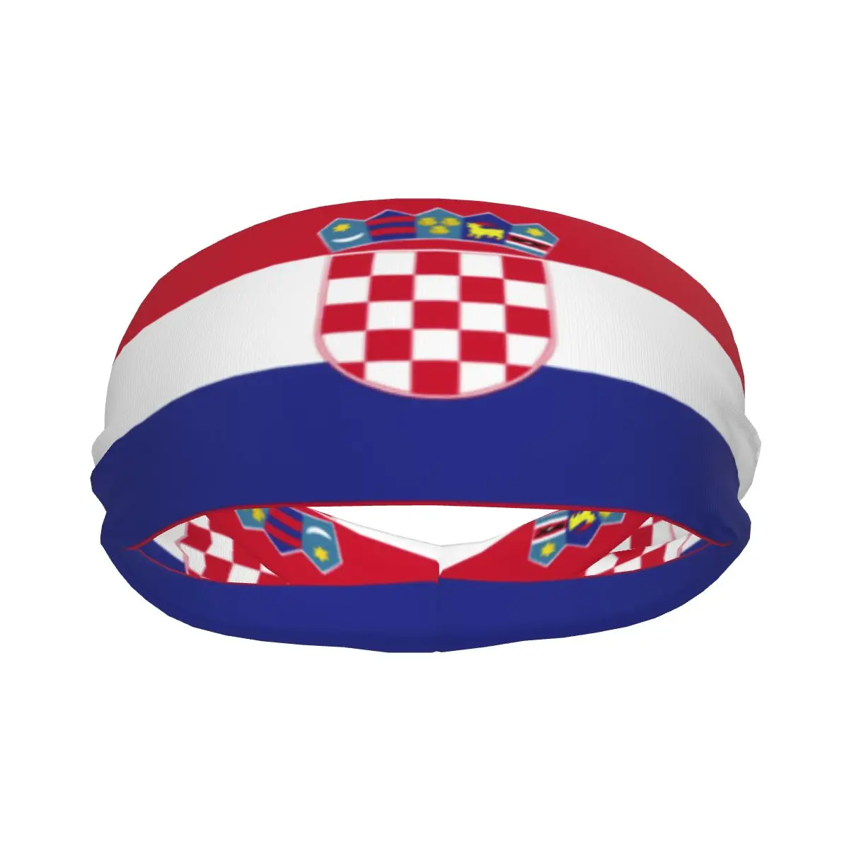 Custom Flag Of Croatia Republic Of Croatia Sport Headbands for Women Men Stretchy Moisture Wicking Gym Sweatband