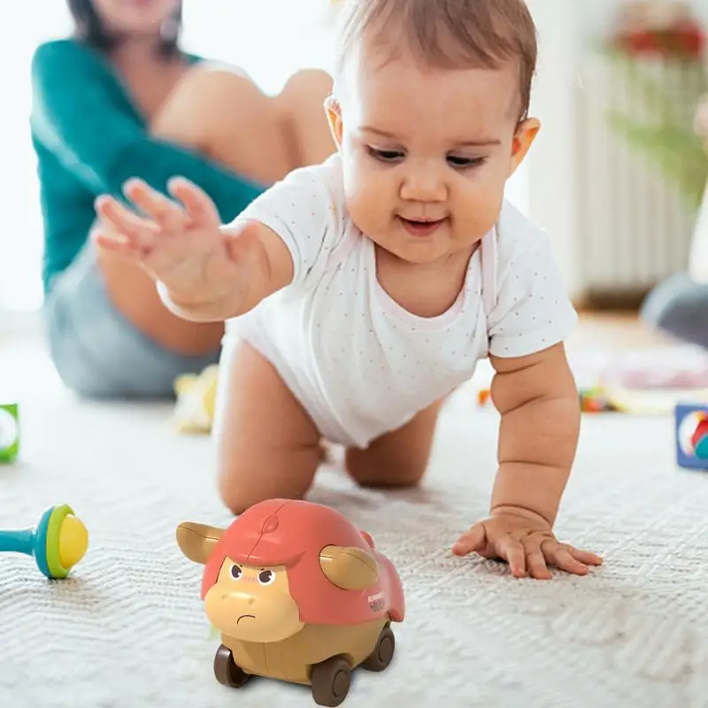 Coche de juguete Montessori para niños pequeños de 0 a 12 meses, vehículo extraíble de animales, regalos de cumpleaños