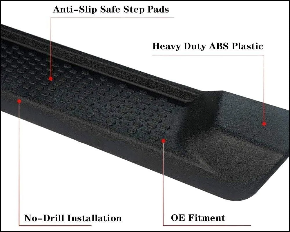 2pcs Side Step Running Boards fit for Jeep Wrangler JL 4 Door 2018-2025 Aluminium NerfBar Pedal Accessories (with Brackets)