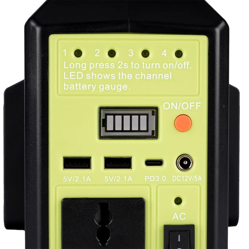 

2025 Trend 1 PCS Dual Sine Wave Inverter To AC 220V USB PD3.0 Tpye-C Power Bank Converter 300W Converter With Light For 1