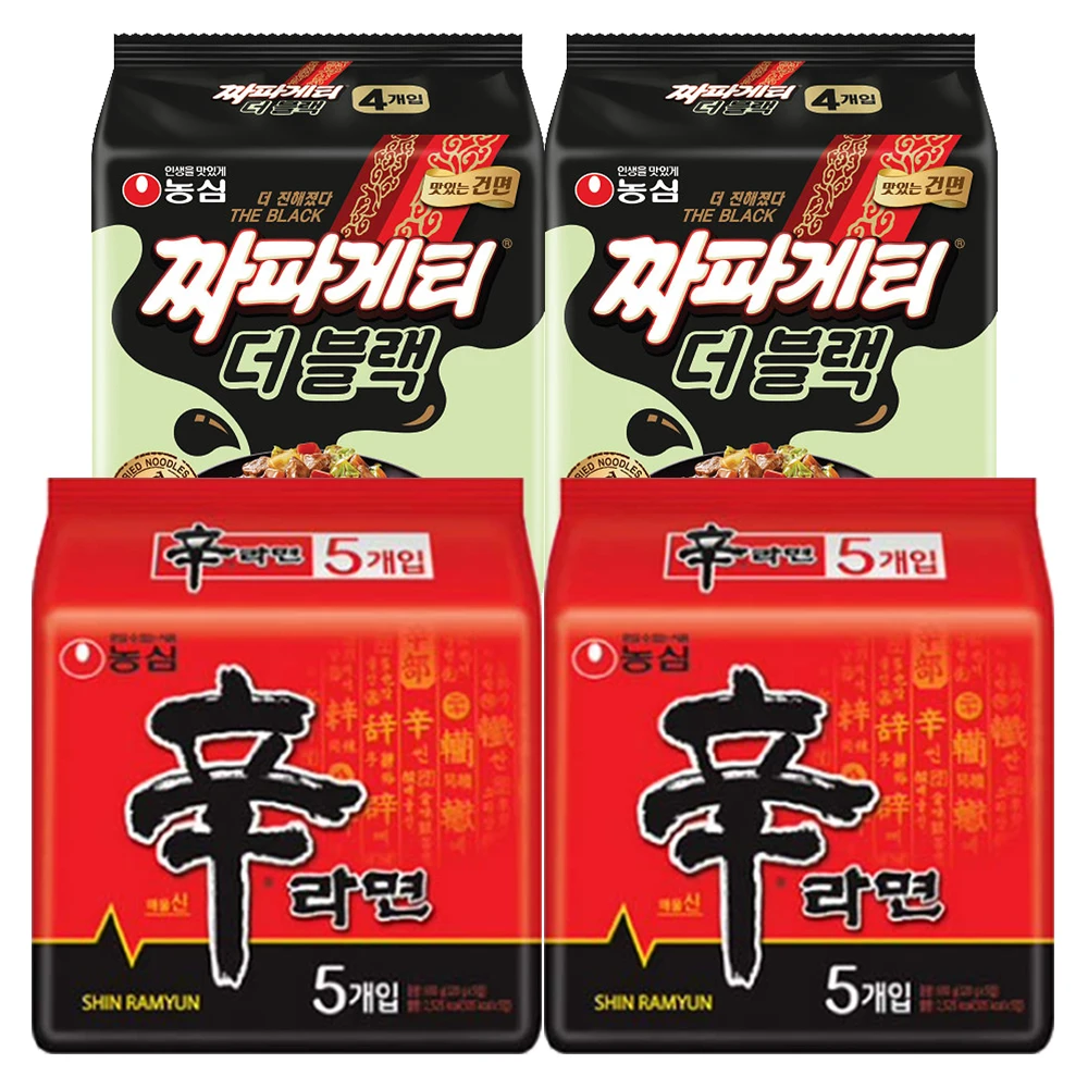 Nongshim bag mixed 18 bags (Shinra nmyeon 10 bags Chapa Getty The Black 8 bags)