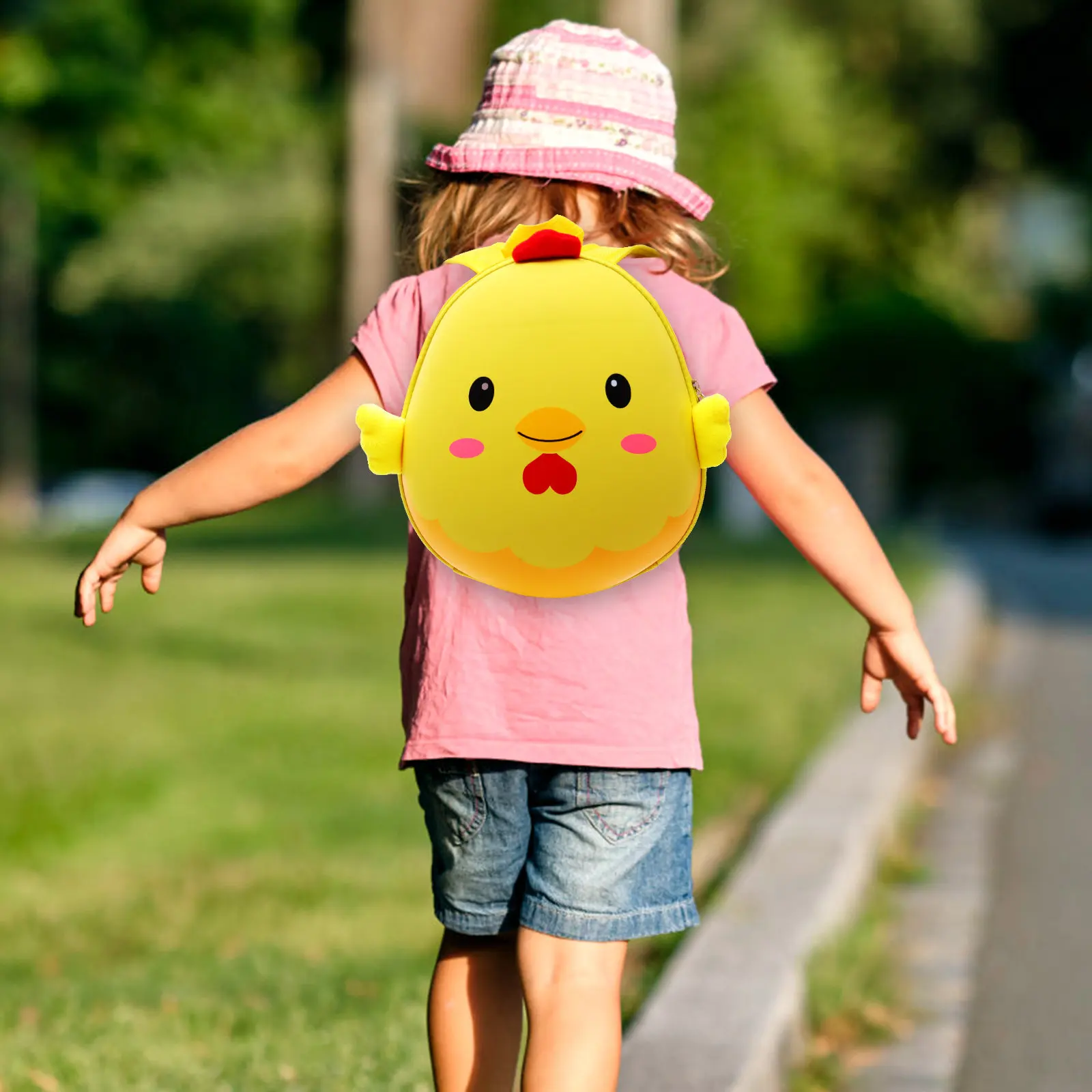 

Детский рюкзак с креативным дизайном в виде яичной скорлупы, легкий, портативный, для детского сада, детский рюкзак с мультяшным куриным дизайном в виде яичной скорлупы