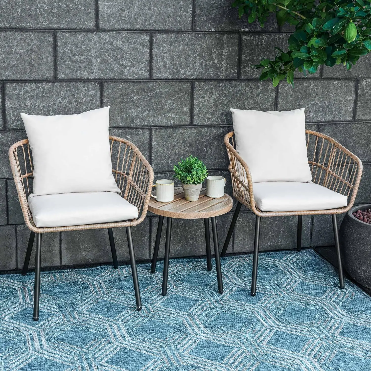 Rattan Bistro Set 4