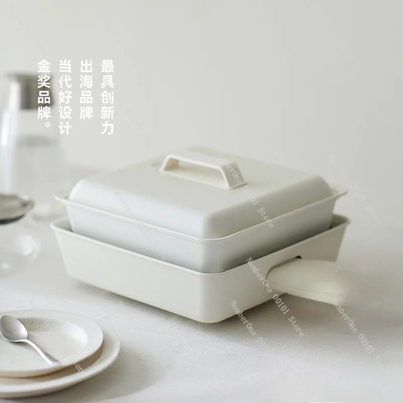 Multifunctional Electric Cooking Pot Stew Fry Boil Non-Stick Detachable Hotpot 5 In 1 Family Gathering Cooker For Home Kitchen