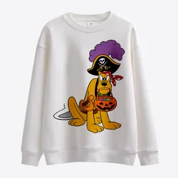 Autumn Horror Halloween Disney Brand Mickey and Minnie Anime Round Neck Fashion Casual Sweater Men's Pullover Long Sleeve Top