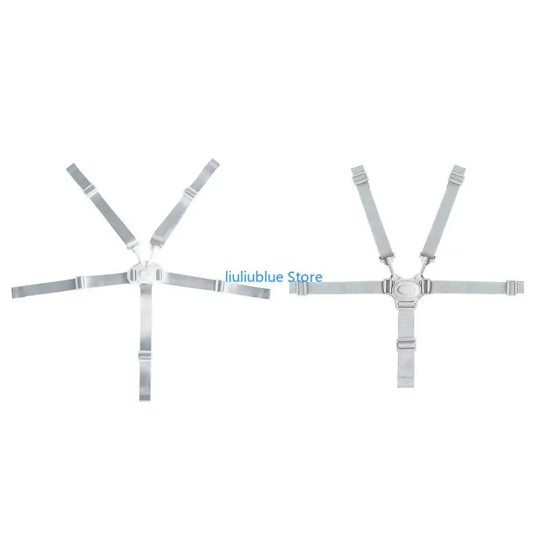 طفل عالمي 5 نقاط تسخير كرسي مرتفع حزام آمن لعربة أطفال عربات التي تجرها الدواب الأطفال لمقعد يدفع باليدين كرسي الطعام 62CF #2