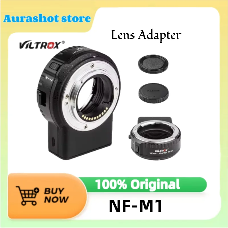 Viltrox NF-M1 Auto Focus Lens Adapter Ring for F-mount Lens to M4/3 Camera for Panasonic Olympus BMPCC USB Firmware Upgrading