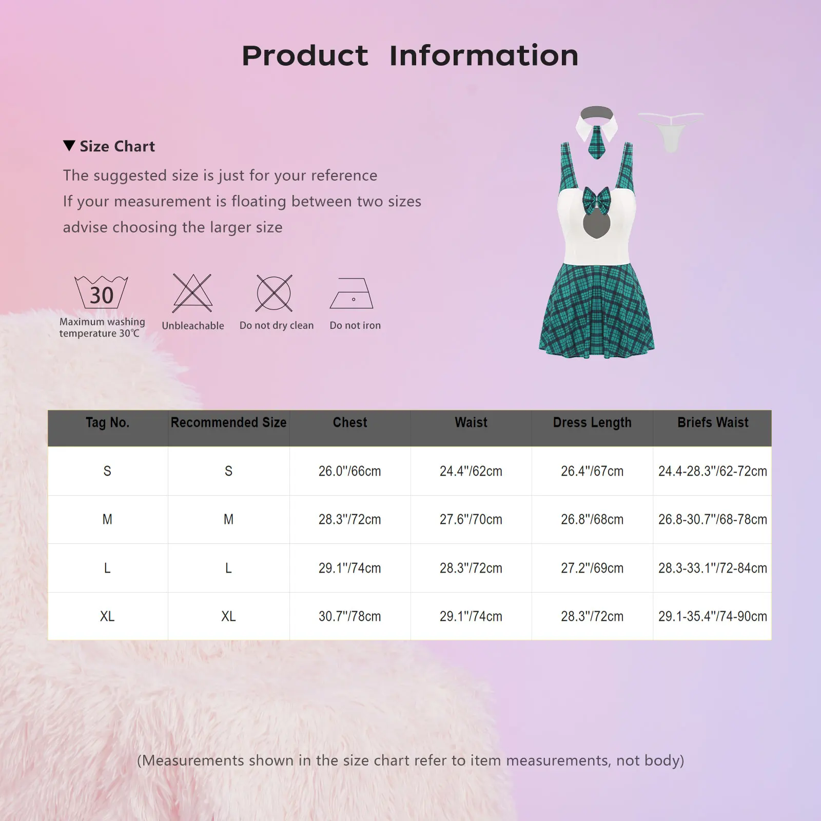 여학생 역할 놀이 란제리 코스튬, 섹시한 체크 무늬 캐미 원피스, 티팬티 초커 세트, 재미있는 밤 에로틱 놀이 잠옷