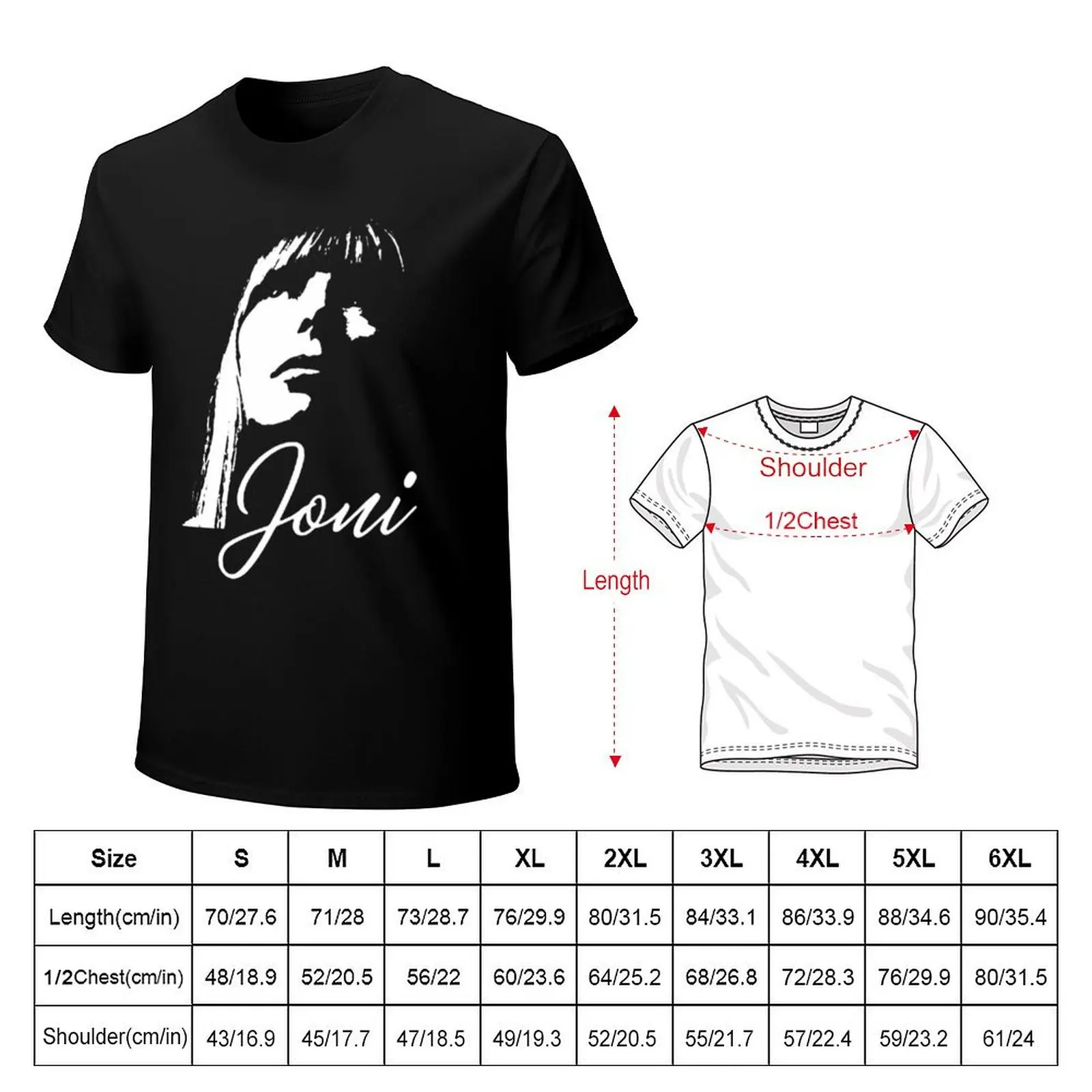 Joni Mitchell T-Shirt Modern Print Casual T-Shirt