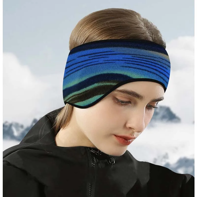 

Winter Fashion New Portable Cycling Warm Earmuffs Printed Thickened Ear Protectors with Fleece Wide Edge Forehead Protectors