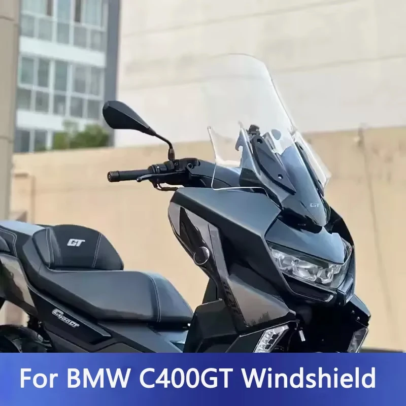 For BMW C400GT Windshield Motorcycle Windshield Modified Windproof Enlarged Heightened Accessories BMW Deflector Sunshade