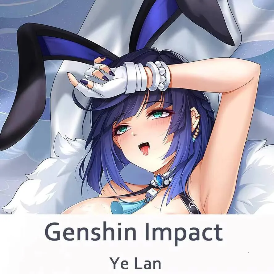

Чехол для подушки для тела Genshin Yelan Dakimakura Impact, двухсторонняя сексуальная петля, полная подушка, домашний декор постельного белья