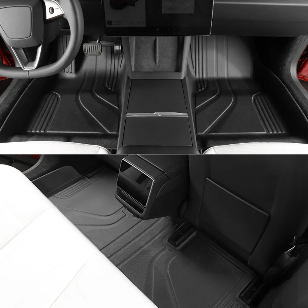 New Premium TPE Floor Mats for Tesla Model Y 2017-2024,All Weather Rear Trunk Storage Mat Anti-slip Pads Accessories