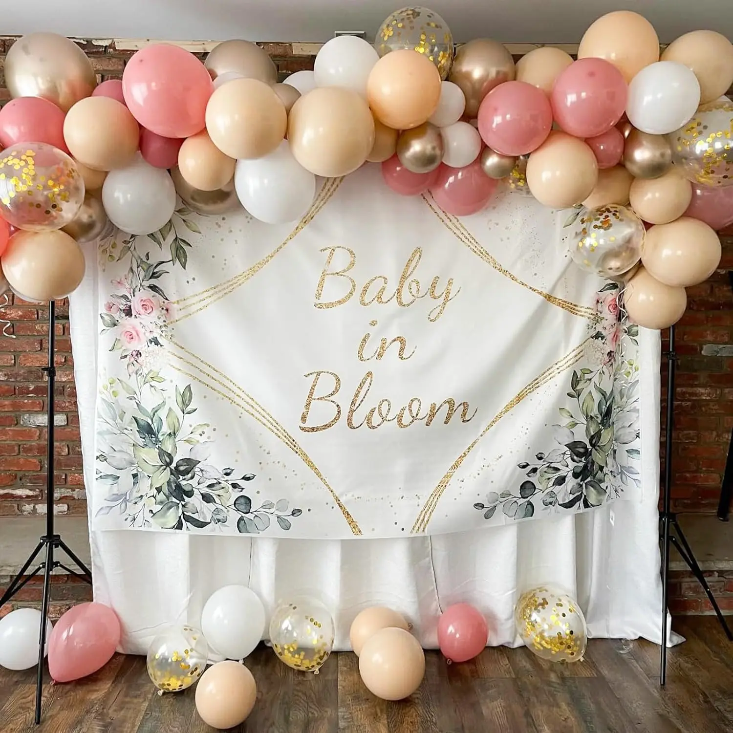 50pcs vintage pink balloons, wedding party balloon garland arch set, metallic rose gold balloons suitable for wedding, birthday