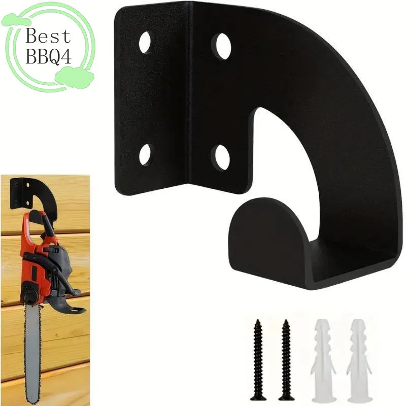 (BBQ4)Chainsaw Wall Mount Heavy Duty Chainsaw Hanger Wall Mount Organizer Metal Rack Tool Storage For Workshop Garage Garden