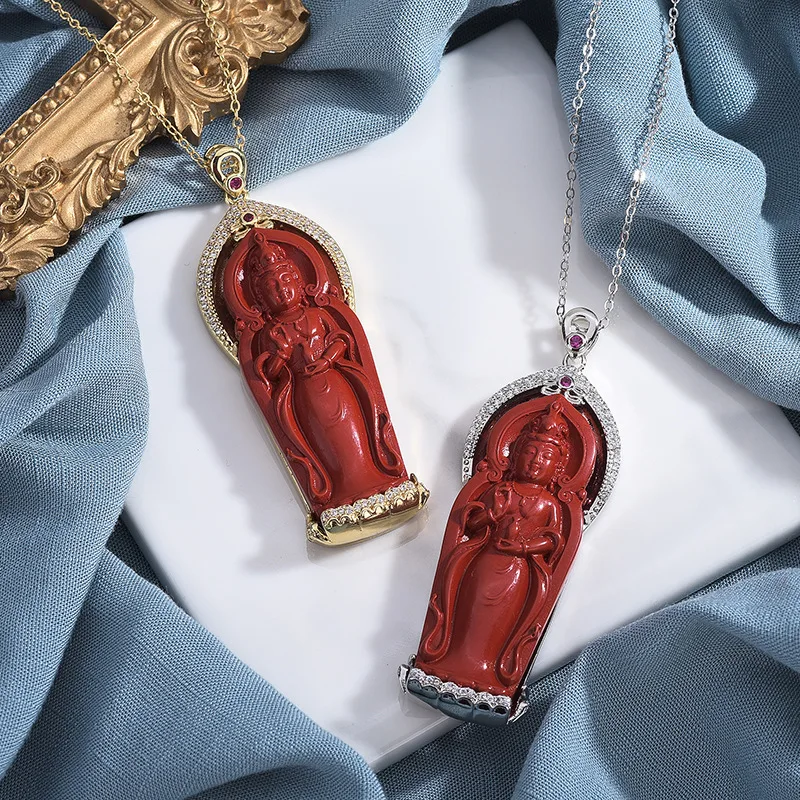 Asia Buddhism Taoism Cinnabar GUAN GIN bodhisattva buddha safety Amulet  Exorcise evil spirit bring good luck talisman