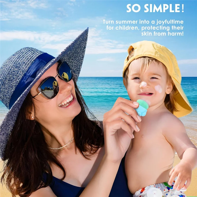 Аппликатор солнцезащитного крема ABHU для детей, набор кистей для солнцезащитного крема, аппликатор солнцезащитного лосьона, дорожный аппликатор солнцезащитного крема