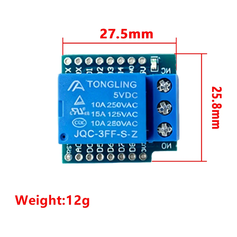 1/3/5PCS ESP8266 Relay Shield V2 For WeMos D1 Mini ESP8266 5V 1 Channel Relays Development Board For WeMos D1 Mini Relay Module