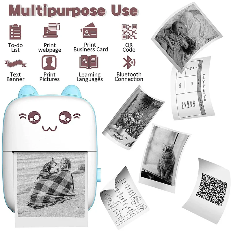 C9 Mini Portable Thermal Printer Photo Question Search Student Mistakes Printing Ideal for Gift Giving on Festivals