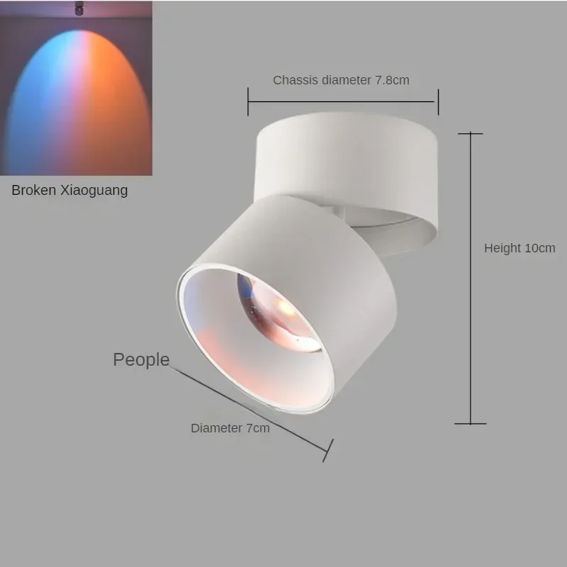 Opbouwspots Verstelbare hoek Ingebouwde entree Tentoonstellingshal Sfeerverlichting Zonsondergangnet Rode lichten downlight