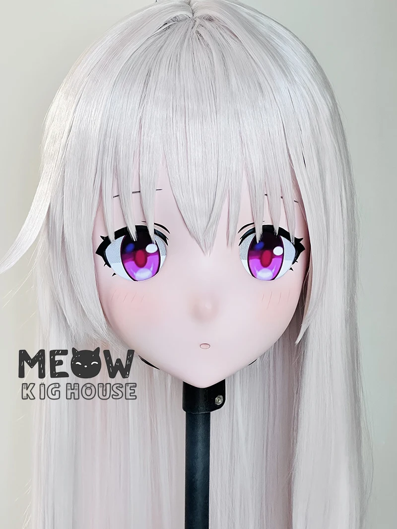 

Маска кигуруми (MEO578) ручной работы, настраиваемая, полностью закрывающая лицо, с замком, для кроссдрессинга, изображающая персонажа японского аниме/игры (мужчина-женщина)