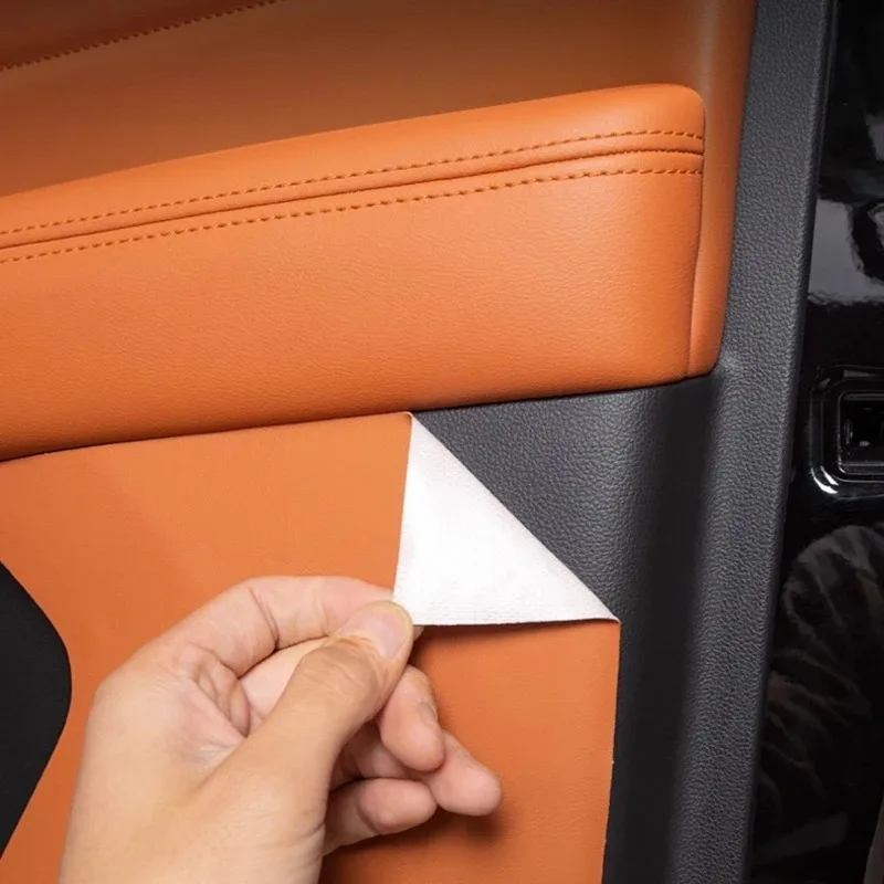 For Haval H9 2024-2026 Leather Brown Car Door Anti-Kick Pritective Anti-Dirty Pad Trim Interior Car Accessories