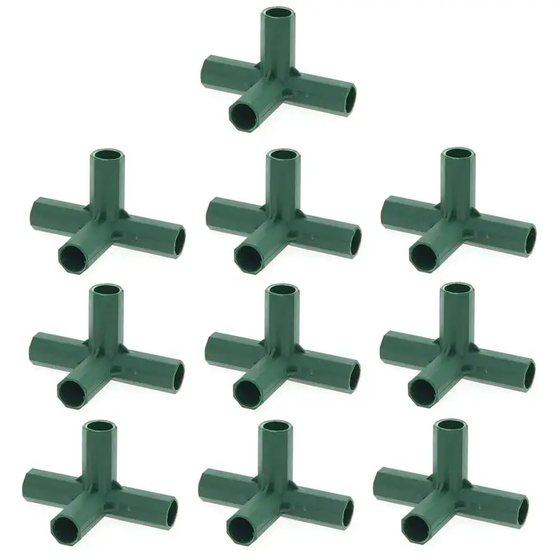 10PCS 16mm Gardening Frame Connector 5 Types PVC Furniture Grade Elbow Fitting for Greenhouse Shed Pipe Fittings Tent Connection