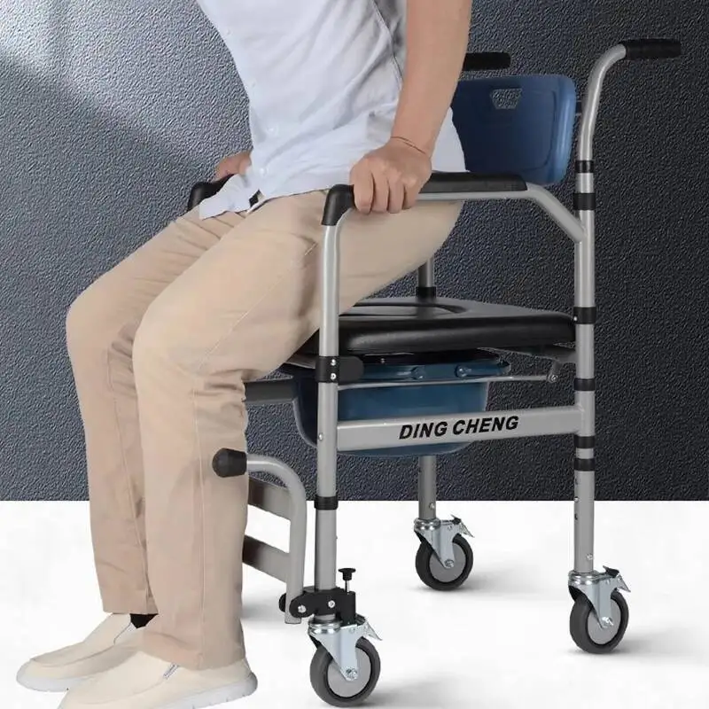 Wheels Storage Bathroom Chair Elderly Medical Squatty Potty Shower Stool Nordic Disabled Metal Sauna Cabeceros Salon Furniture