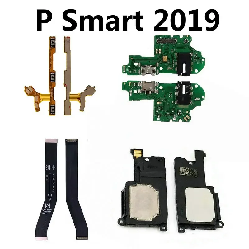 For Huawei P Smart 2019 Charging Port Dock Main Motherboard Power Volume buttons flex cable Loud Speaker Ear Earpiece