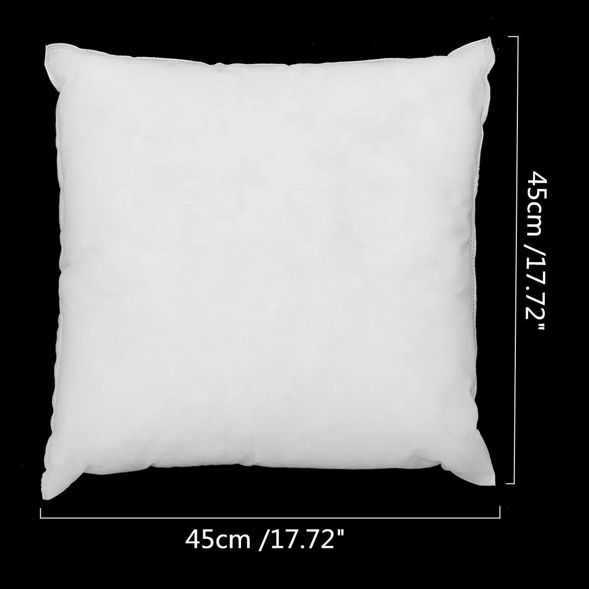 5 Size 35-55cm Square White Throw Cushion Pillow Insert Car Seat Waist Pillowcase Inner Filler PP Cotton Filling