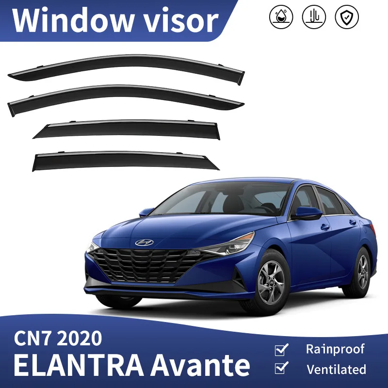 

For Hyundai ELANTRA Avante Car Window Visor Awning Shelters Windshield Side Window Rain Sun Shade Auto Accessories Car Styling