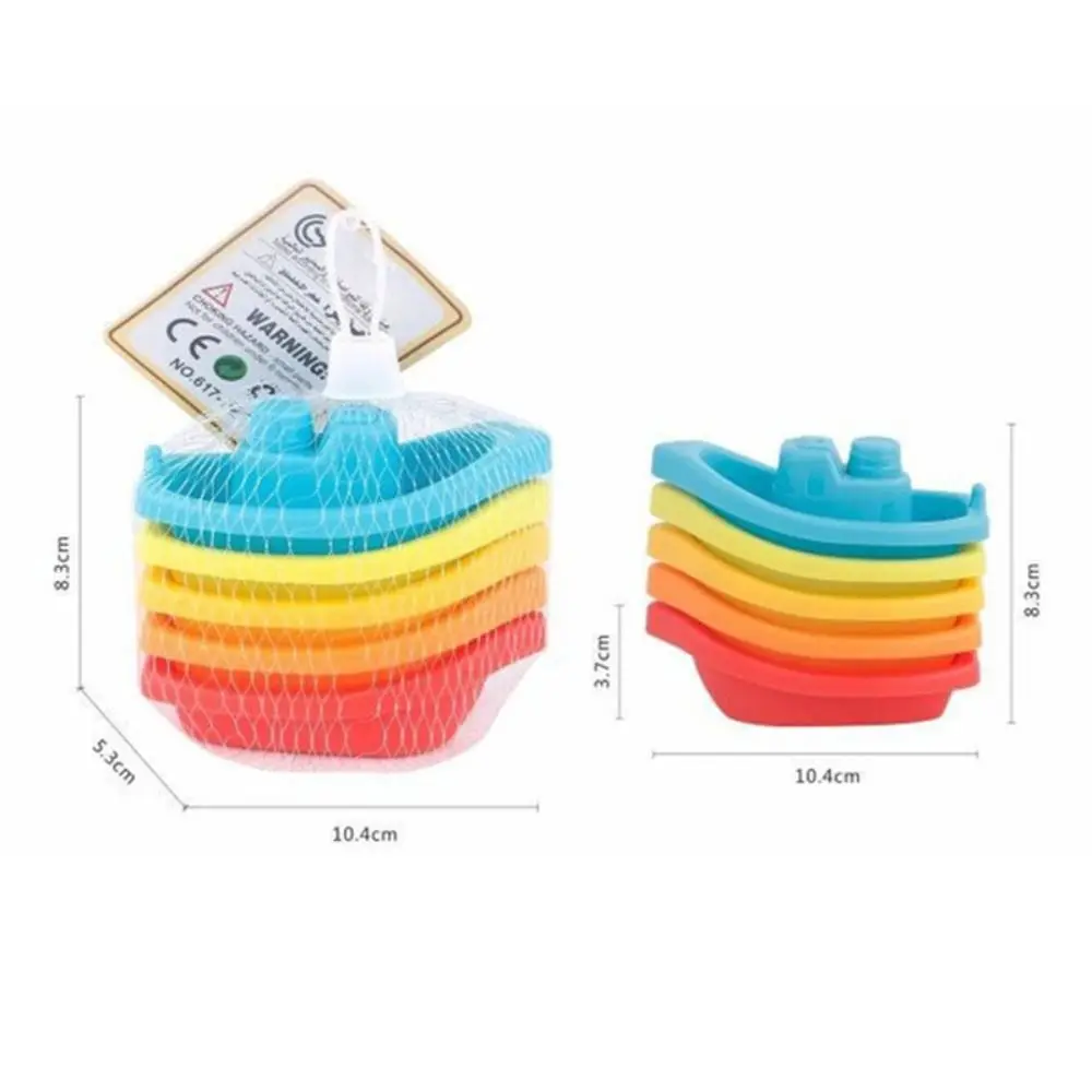 Cartoon Bear Stacking Ring Tower Early Education Montessori Stacking Nesting Circle Toy Sensory Toys Building Block Stacking Cup
