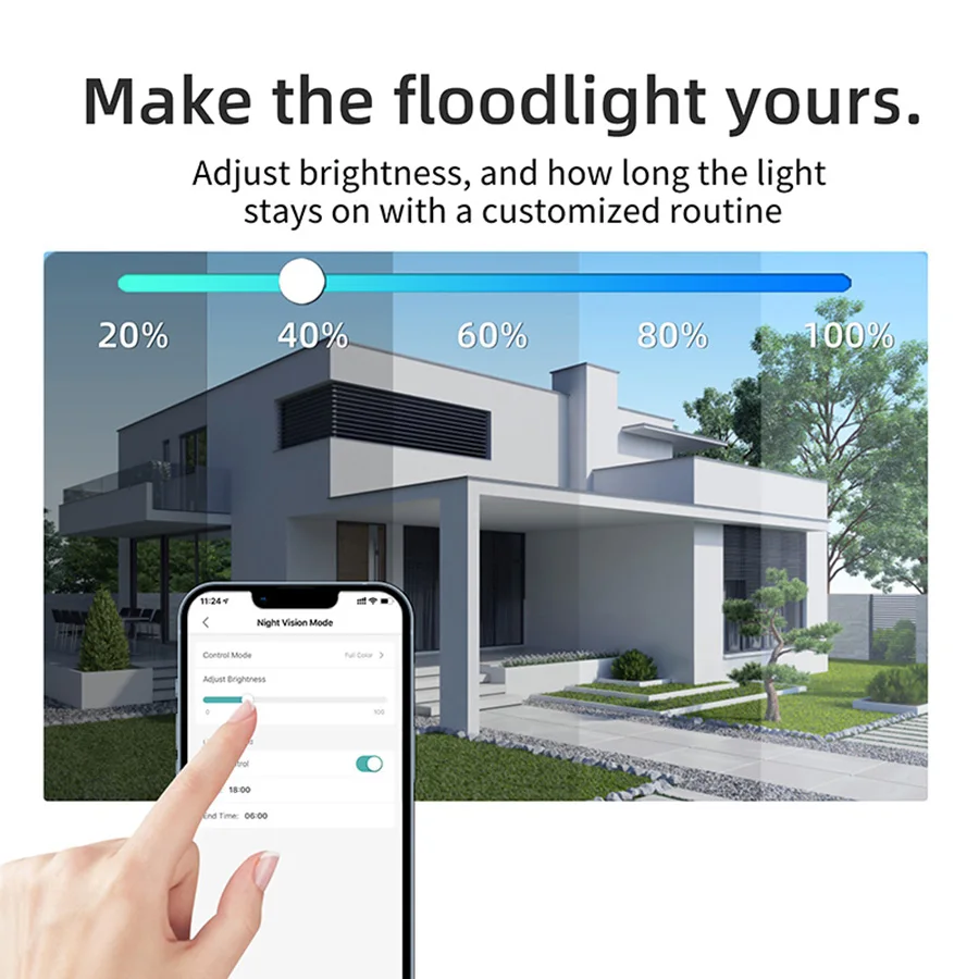 Cámara de Seguridad Wifi de 12MP 6K con 3 Lentes, Sistema de Triple Cámara con IA para Detección de Personas, IP66 Resistente al Agua