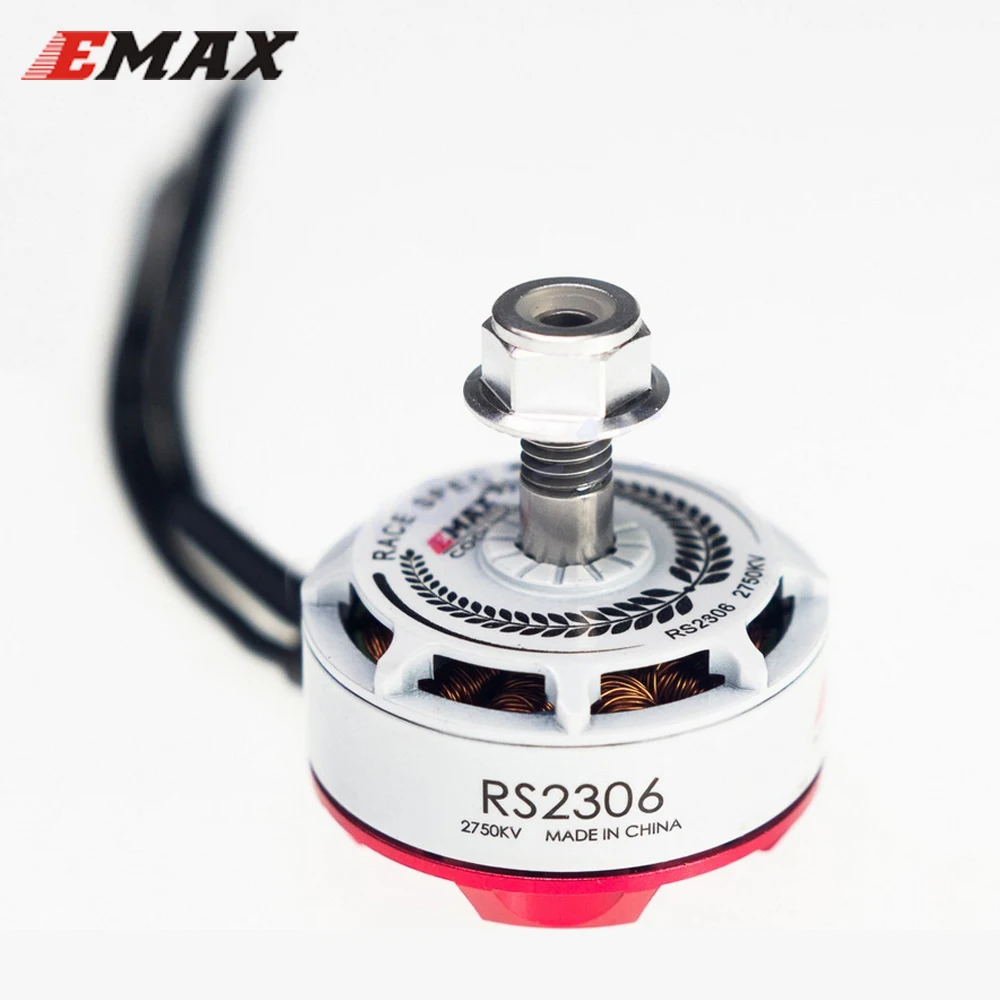 Motor sem escova EMAX para aeronaves FPV Racer Quadcopter RC Drone, RS2306 2306 2550KV, branco