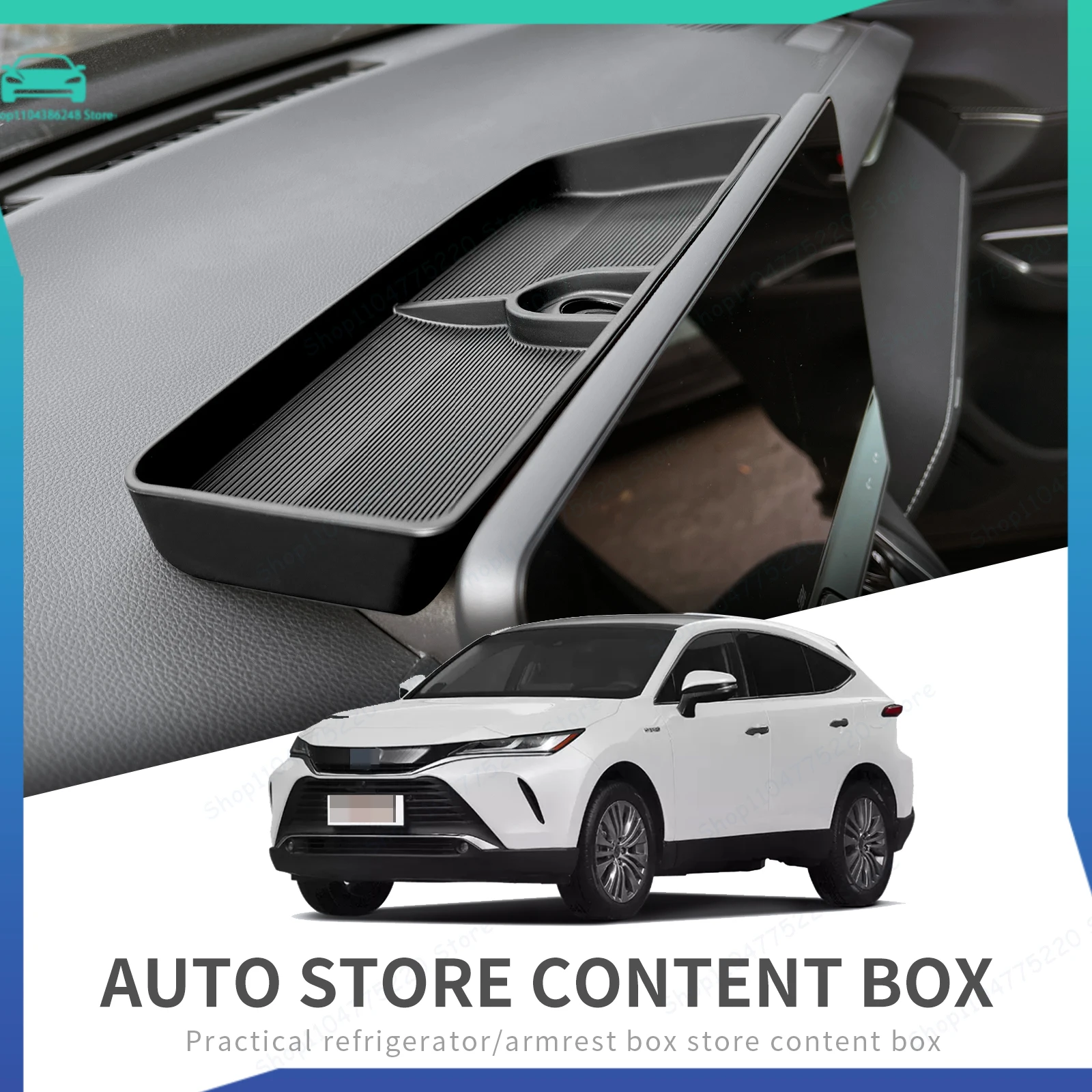 

Car Dashboard Storage Box Center Console Hidden Tray Behind Screen For Toyota Harrier 80 Venza 2021-2023