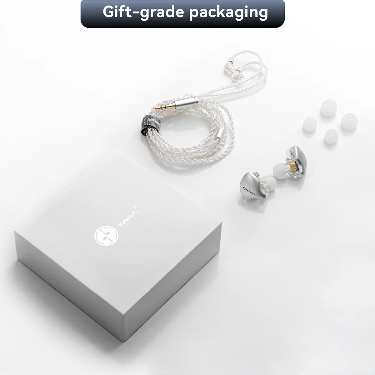 TINHiFi C1 IEM Full Range 10mm DLC Diaphragm Dynamic Driver In Ear Monitor with 0.78mm 2Pin Silver-Plated Cable Audio Earbud