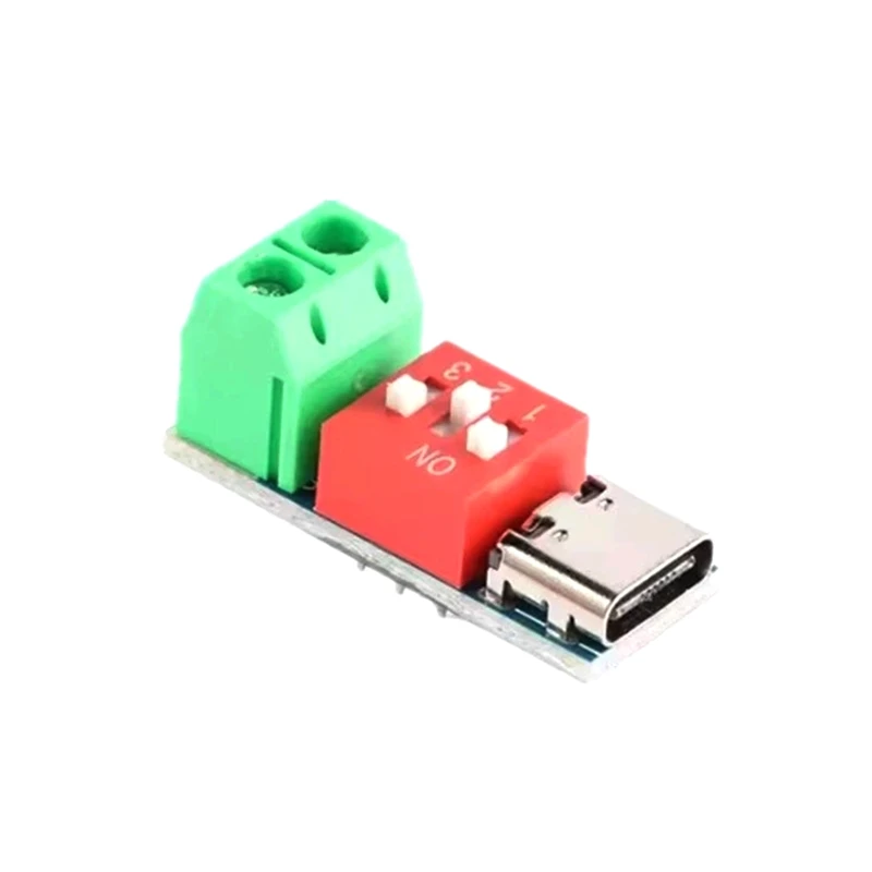 1pcs Type-C PD QC Trigger 5V~20V Dial Code Adjustment DC Voltage Power Module Dial Adjustment Voltage Fast Charging Decoy Module