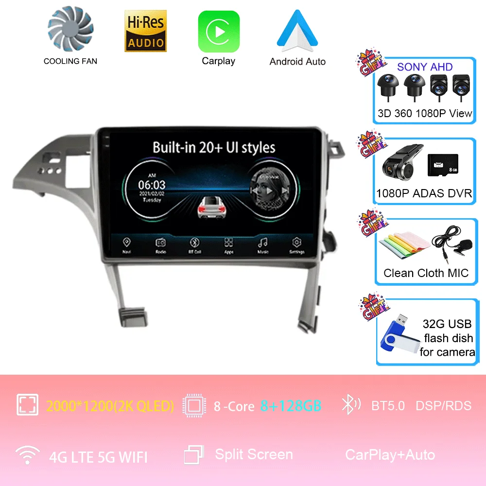 10 inch Android 16 Player voor Toyota Prius XW30 2009 2010 2011 2012 2013-2015 LHD autoradio multimediasysteem GPS