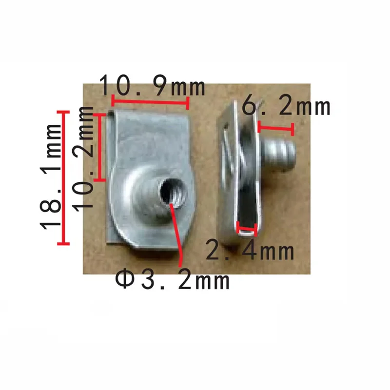 11516397 10PCS R-11 Self-tapping U-shaped gasket suitable for fast wire base of bumper license plate base of general motors