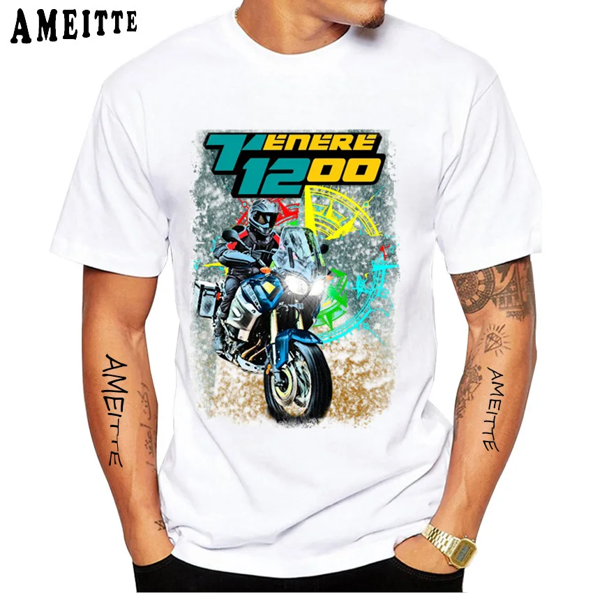 New 2023 Super Tenere 1200 XT Riding Tshirts Summer Men Short Sleeve Adventure Rider Motorcycle T-Shirt Hip Hop Boy Casual Tees