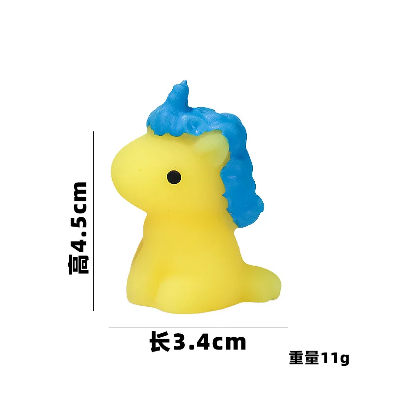 5Pcs Squishy Cartoon Unicorn Squeeze Fidget Toys For Kids Adult Decompression Toy Cute Soft Elastic Animals Sensory Toy Gift