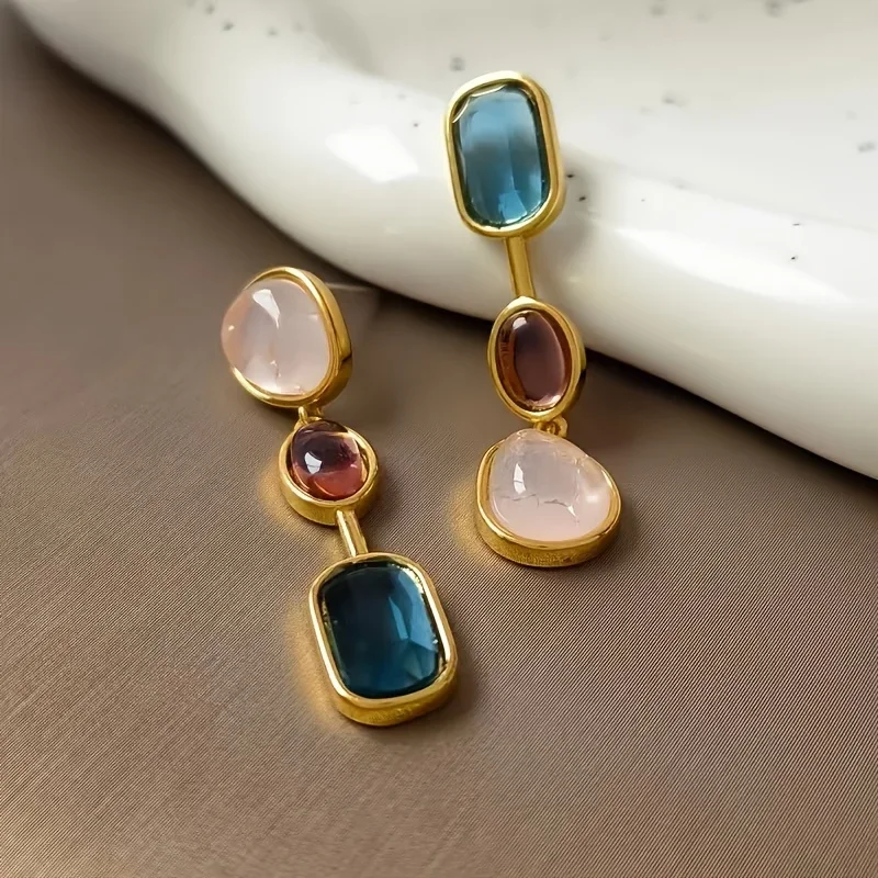 Europe and The United States Fashion Geometric Pendant Earrings, Women's Retro Trend Holiday Party Jewelry Accessories