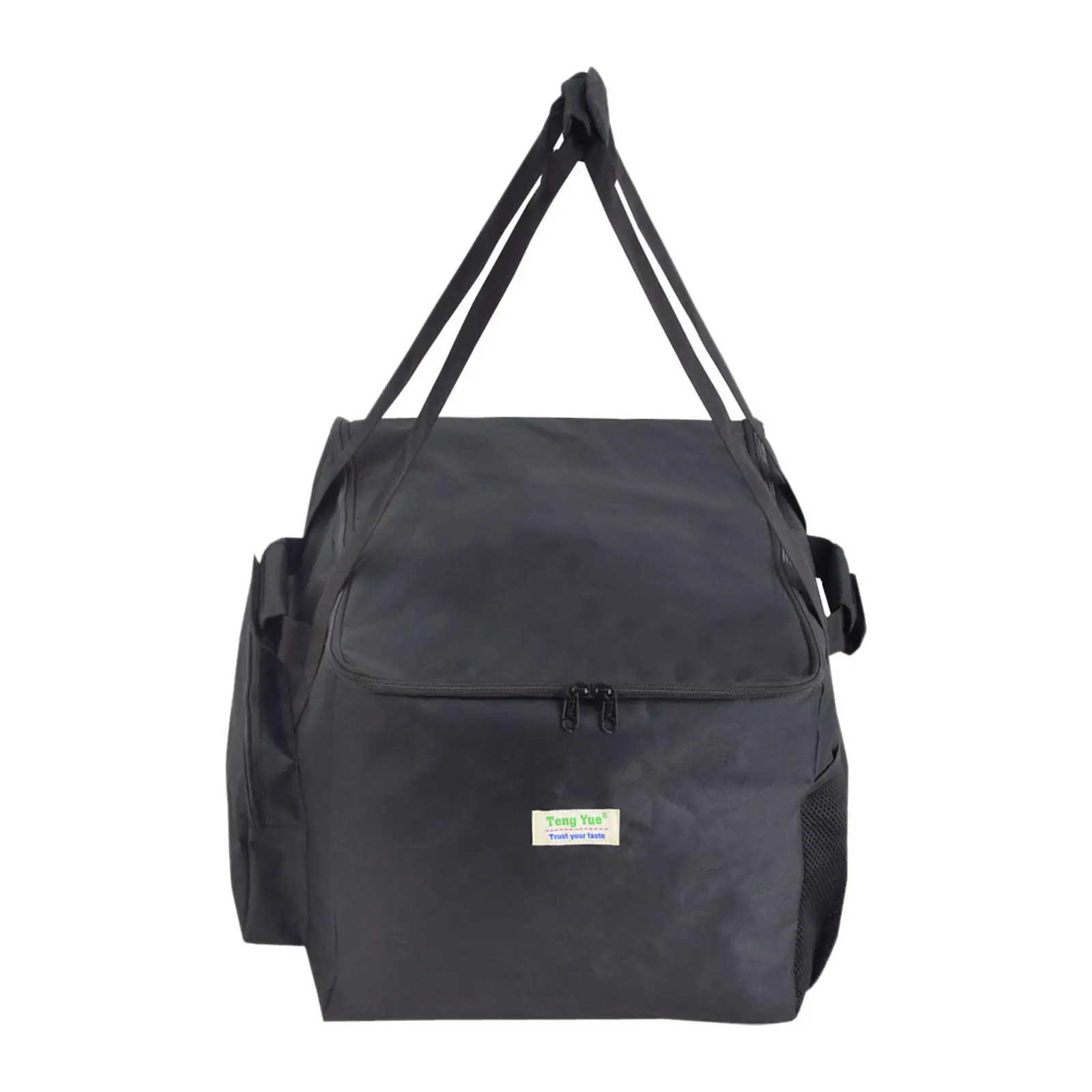 Portable Toilet Handbag, Lid with Storage Pockets Organizer Accessories Black Tissue Holder, Large Storage