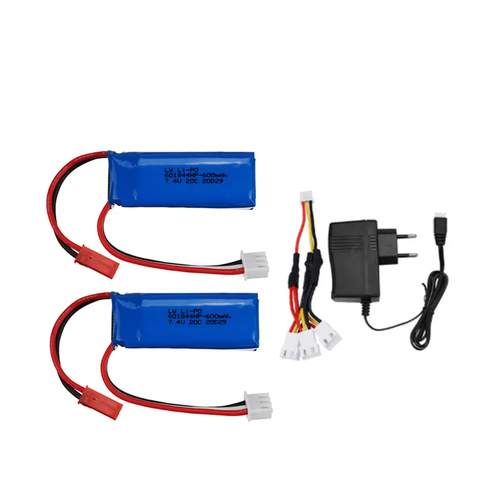 1 / 2 / 5 uds HJ 2S 7,4 V 350mAh 30C batería Lipo para modelos AXIAL SCX24 90081 C10 1/24 Rc Car RC