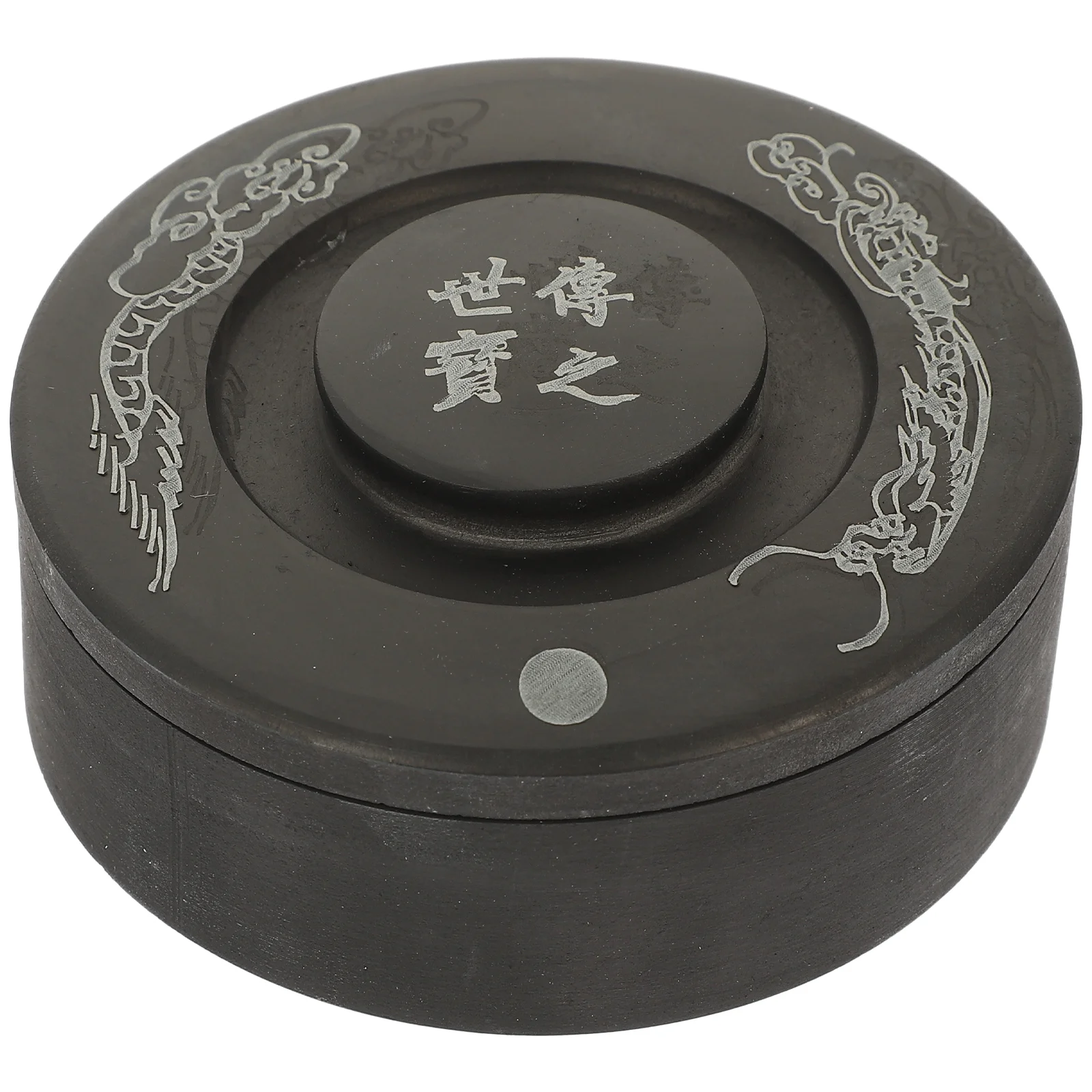 

Covered Ink Holder Calligraphy Droplet Inkstone Preserve Inkwell for Drawing Work